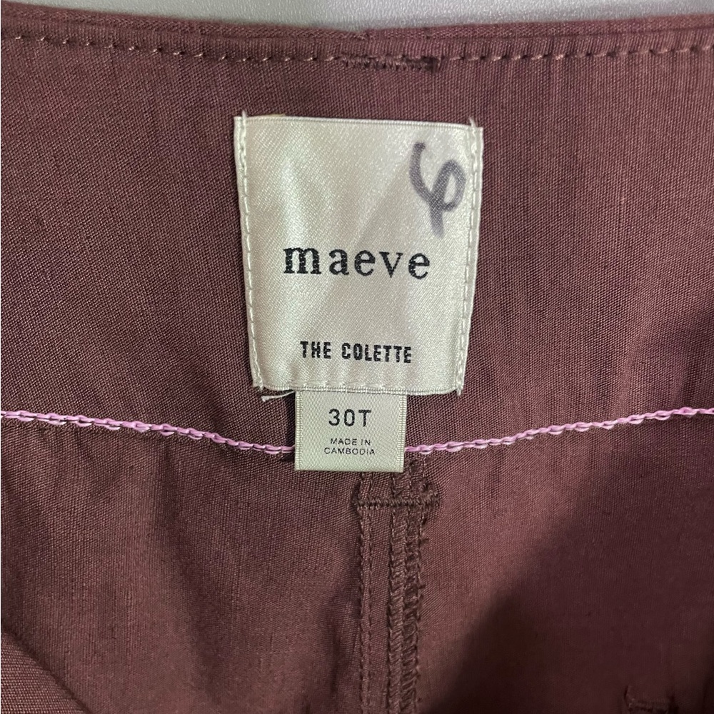 Anthropologie Maeve The Colette Cropped Wide Leg Pant Tall Linen Blend Cocoa NWT - Picture 11 of 15